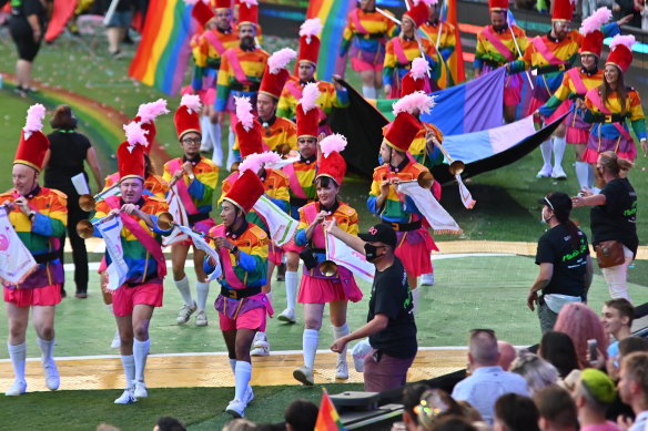 Dykes on Bikes take part in the 43rd Sydney Gay and Lesbian Mardi Gras Parade