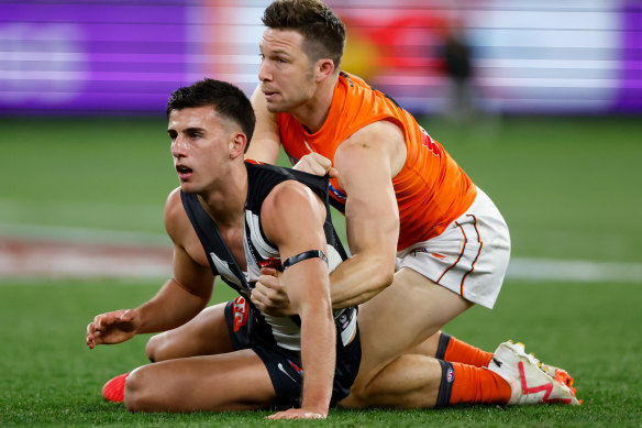 Nick Daicos and Toby Greene.