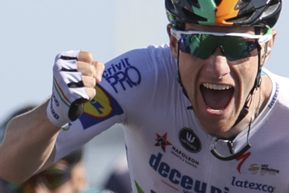 Sam Bennett was stripped of his win on stage nine of the Vuelta a Espana. 