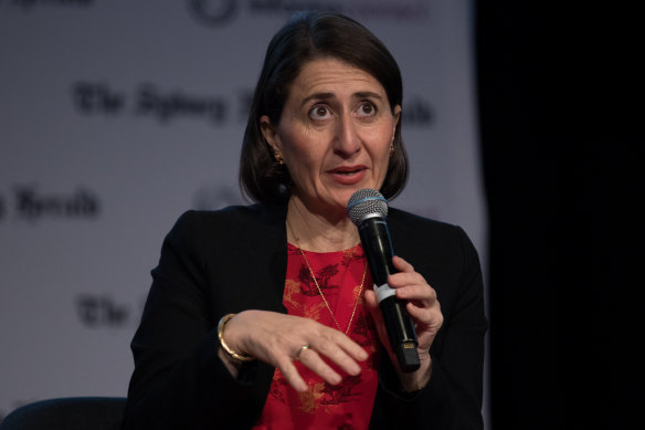 NSW Premier Gladys Berejiklian at the Sydney Morning Herald Schools Summit.