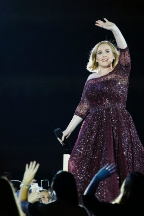 Adele played in front of 60,000 at the Gabba last year.