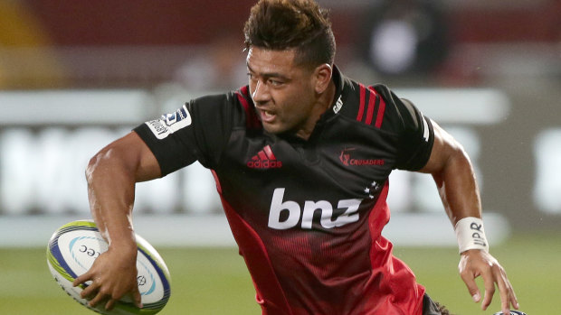 Sublime: Richie Mo'unga had a hand in five tries as the Crusaders made it two from two to open the Super season.