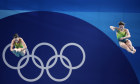 Maddison Keeney and Anabelle Smith in the women’s synchronised 3m final.