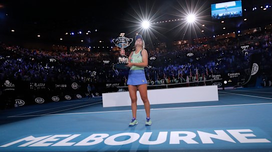 Sofia Kenin after winning this year's Australian Open.