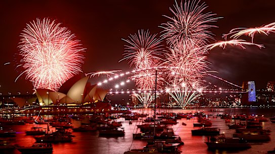 New Year’s Eve 9pm fireworks on Sydney Harbour.