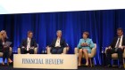 Cosima Marriner, Editor, The Australian Financial Review, Richard Harris, Partner, Gilbert + Tobin ,Luci Ellis, Chief Economist, Westpac Banking Group Anna Bligh, CEO, Australian Banking Association and Jonathan Mott, Partner & Head of Banks Research, Barrenjoey.