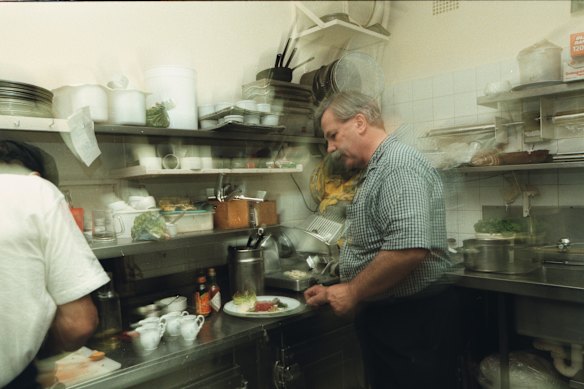 Rudi Dietz in the kitchen in the early 2000s.