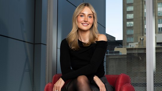 TBH skincare cofounder Rachael Wilde at her office.