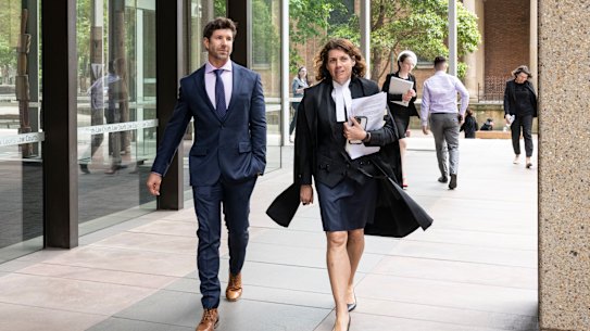 Heston Russell and his barrister Sue Chrysanthou, SC.