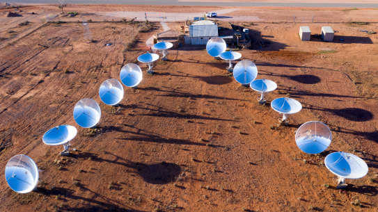 An outback solar power station.