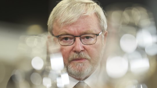 Kevin Rudd says the miners’ glittering profits should be taxed.