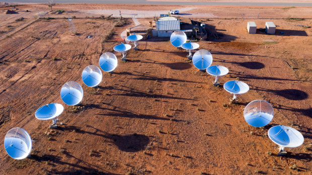 An outback solar power station.