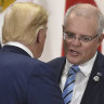 Then prime minister Scott Morrison and US President Donald Trump had a good rapport as “surprise” election winners. 