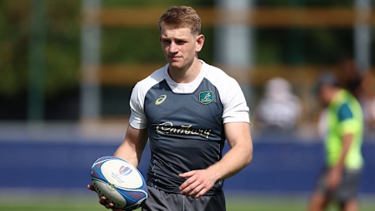 Waratahs star Max Jorgensen during last year’s Rugby World Cup with the Wallabies. 