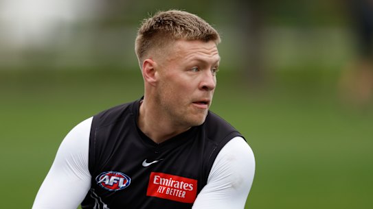 Jordan De Goey is battling illness ahead of the clash with Port Adelaide.