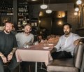 Chef Dan Pepperell, left, has opened Bistrot 916 in Sydney’s Potts Point with his partners Andy Tyson and Michael Clift.