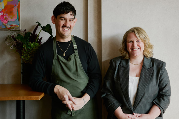 Etta’s head chef Lorcan Kan with owner Hannah Green.