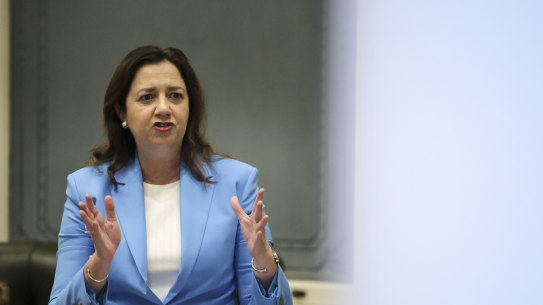Ms Palaszczuk said the trial would begin next week with children allowed to quarantine at home with their families.