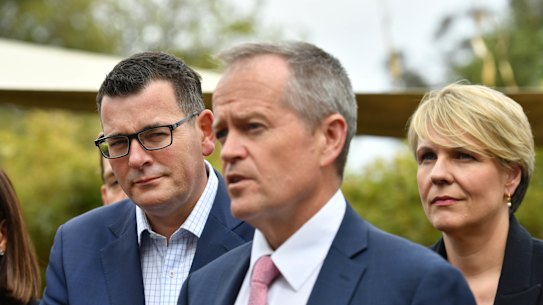 The Leader of the Opposition, Bill Shorten  and Premier of Victoria, Daniel Andrews on a visit to the Monash Children’s Centre.