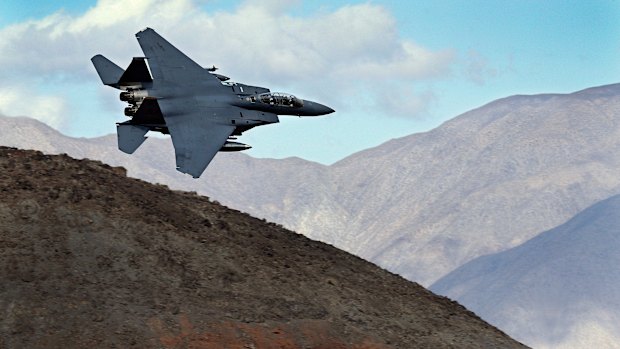 An F-15E Strike Eagle like the one shot down in Iran.