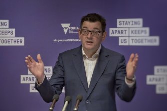 Premier Daniel Andrews outlining the road map.