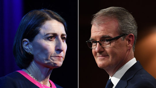 Premier Gladys Berejiklian and Labor leader Michael Daley