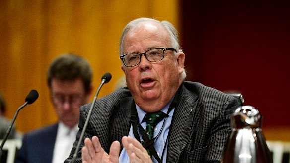 NSW Building Commissioner David Chandler addresses a parliamentary inquiry on Friday.