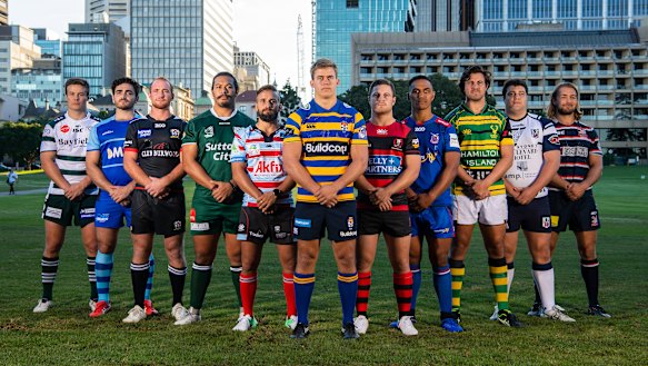 Captains ahead of last year's Shute Shield. 