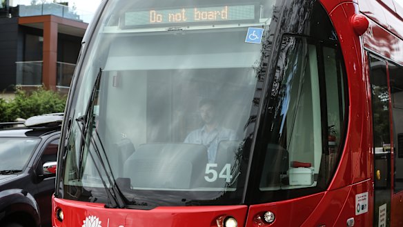 Private operator Keolis Downer Hunter said the tram suffered a charging problem.