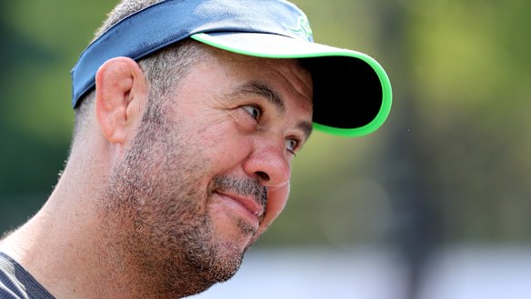 Michael Cheika speaks to the media following a Wallabies training session at Odawara Stadium.