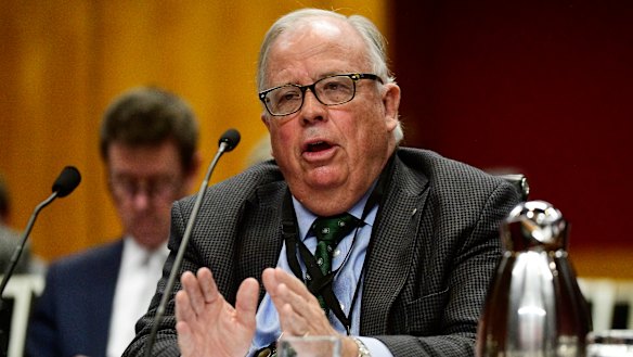 NSW Building Commissioner David Chandler addresses a parliamentary inquiry on Friday.