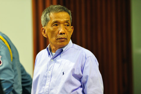 Kaing Guek Iev, also known as "Duch" in the court room during his 2010 trial in Phnom Penh. 