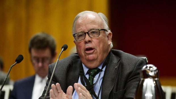 NSW building commissioner David Chandler addresses a parliamentary inquiry.