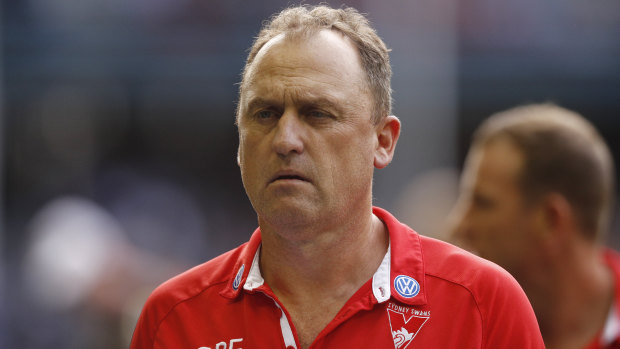 Up for the challenge: Swans coach John Longmire hopes fans cut his young team some slack.