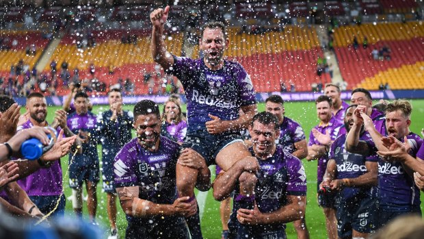 Cameron Smith is chaired from the field at Suncorp Stadium on Friday night. But was it for the last time?