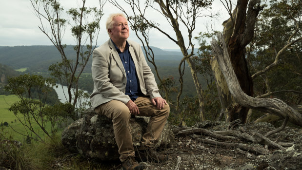 Barry Pearce, emeritus curator of Australian art at the Art Gallery of NSW, on the escarpment on which Arthur Boyd often painted.