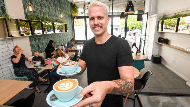 Fraser Chalmers, Fed Cafe owner, has adopted a cafe in Mallacoota. 