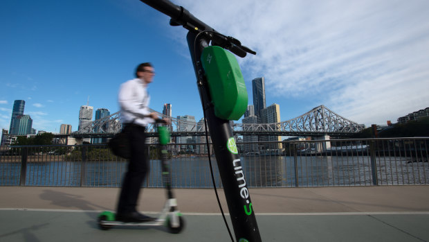 A QUT study of electric scooter riding in Brisbane has found nearly half were being ridden illegally.