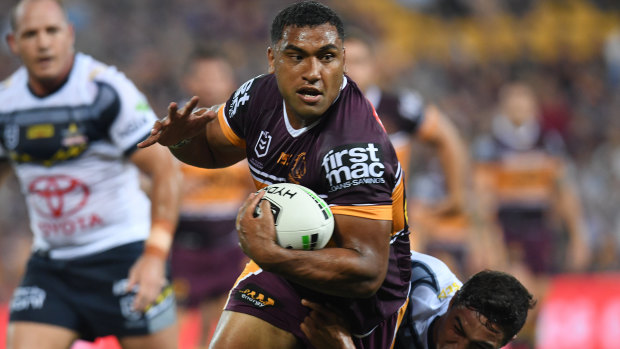 'Monster of a bloke': Sims will come up against Tevita Pangai Jnr.