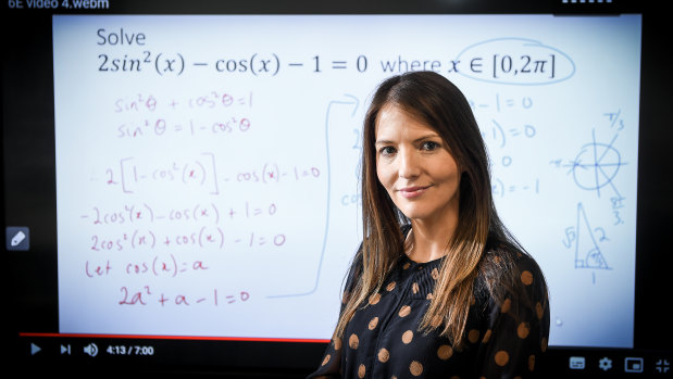 Mount Waverley Secondary College Hayley Dureau created many hours of remote learning maths content that may have to be deleted under copyright laws.
