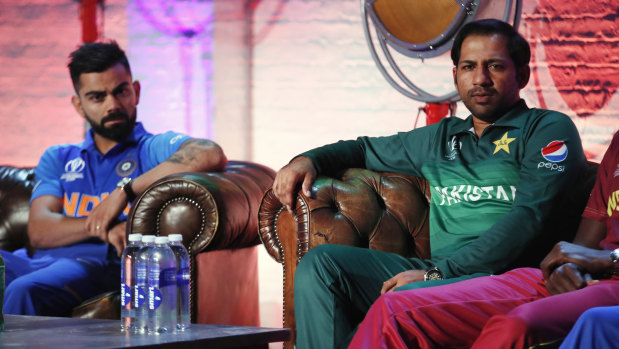 Pakistan's Sarfaraz Ahmed and India's Virat Kohli.