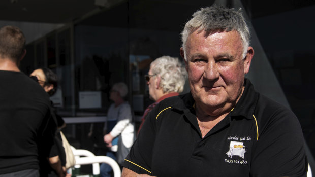 Kevin McSherry, 67, has been living on the federal government's JobKeeper subsidy after coronavirus restrictions forced his catering business shut. 