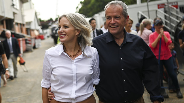 Chloe Shorten, campaigning with husband Bill on the weekend, is acknowledged by Labor insiders as a huge advantage for him.