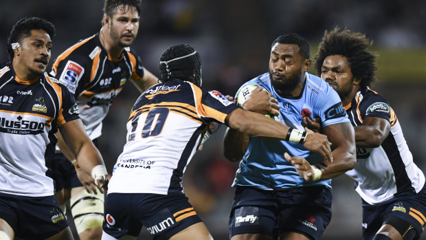 Poor discipline when it matters: Sekope Kepu was one of several Wallaby incumbents below par for the Waratahs.