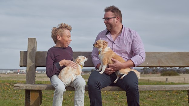 Brothers Ashton Kline (right), and Grant Monks: "I’ve learnt from Ash about resilience. You have two choices: sit around and feel sorry for yourself or get on with life."