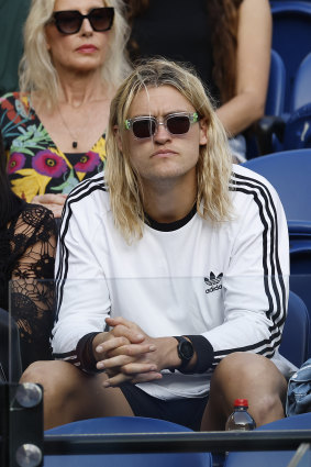 Darcy Moore looks on at the Australian Open on Sunday.