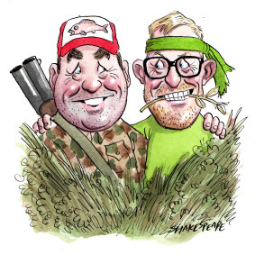 Roy Butler and Justin Field. Illustration: John Shakespeare