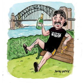 Paul Fenech's pulse is on the west, but his pillow is in the north. Illustration: John Shakespeare