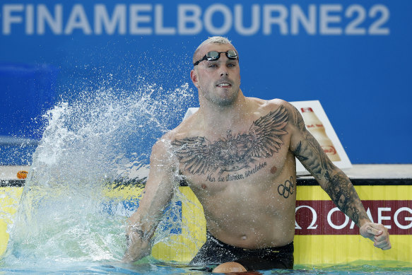 Kyle Chalmers is gunning for a seventh medal on Sunday night.