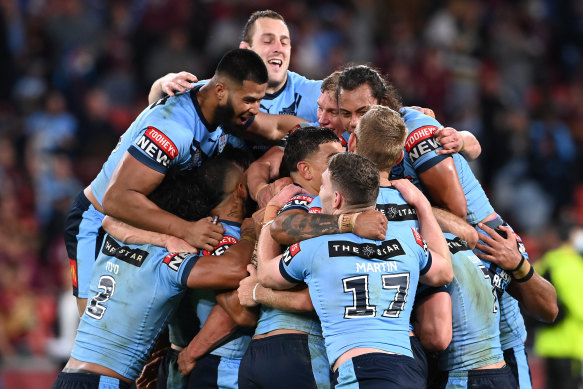 The aggregate scoreline for Origin 2021 reads NSW 76 Queensland 6 after two matches.